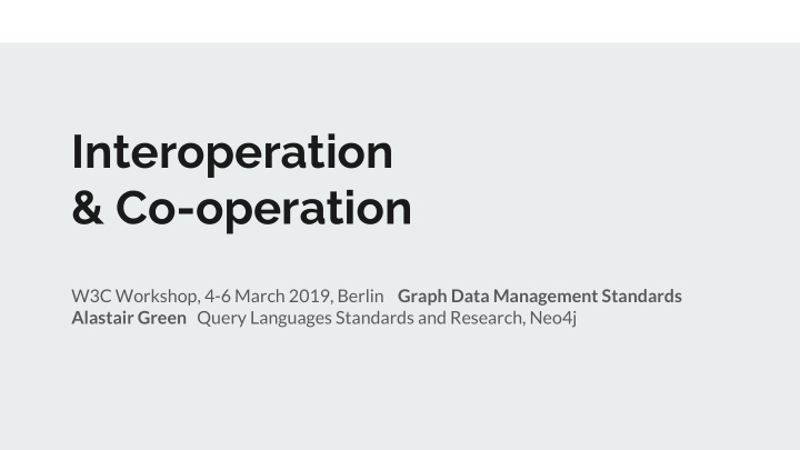 interoperation co operation
