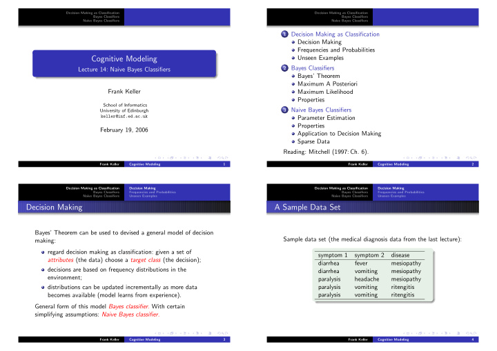 cognitive modeling