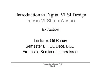 Introduction to Digital VLSI Design