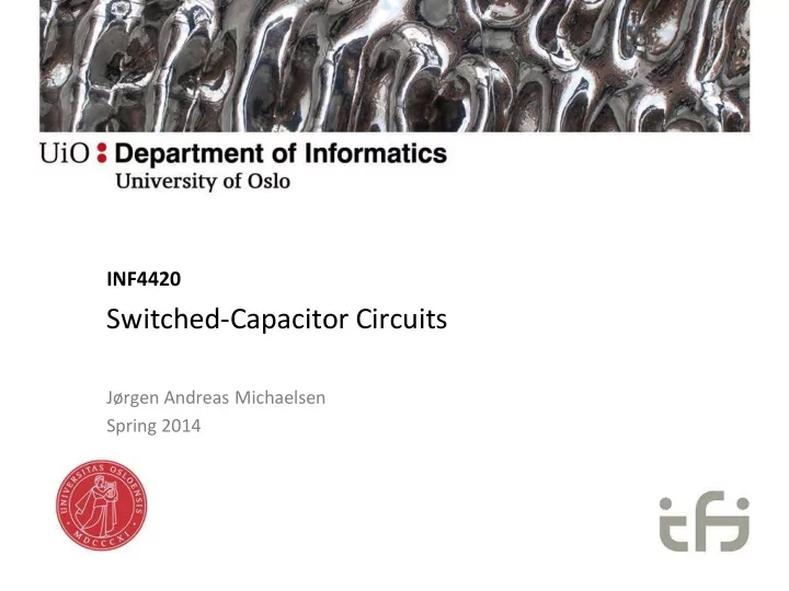 switched capacitor circuits