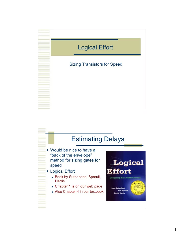 estimating delays