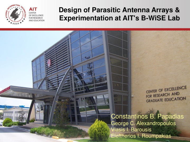 design of parasitic antenna arrays