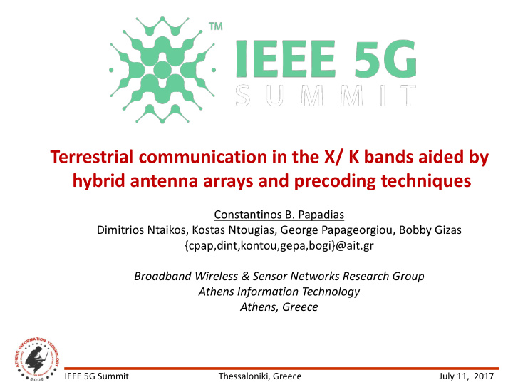 hybrid antenna arrays and precoding techniques