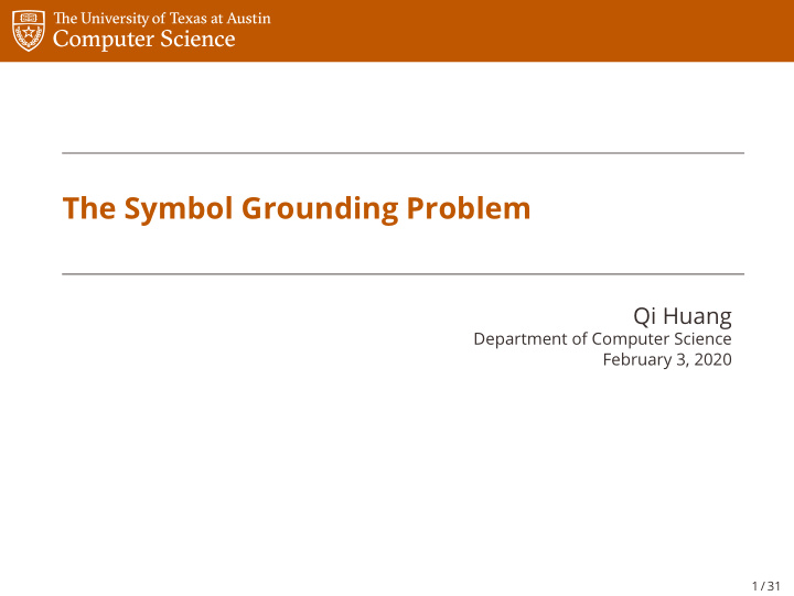 the symbol grounding problem
