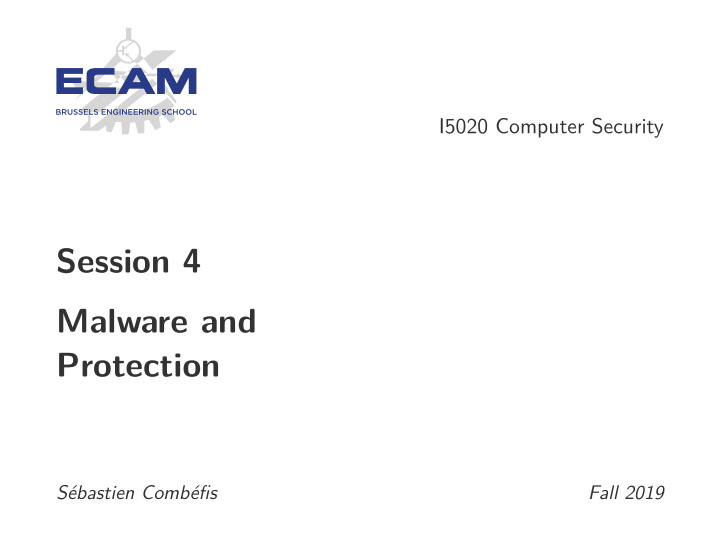 session 4 malware and protection