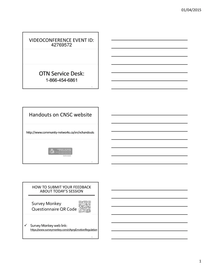 handouts on cnsc website