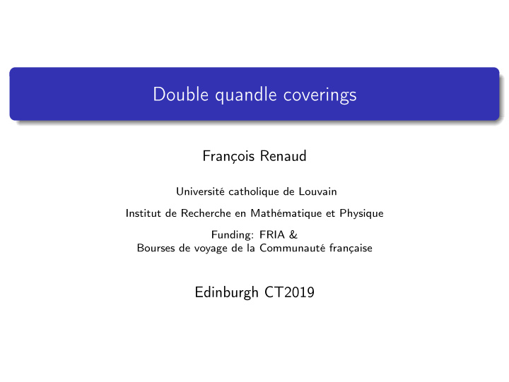 double quandle coverings