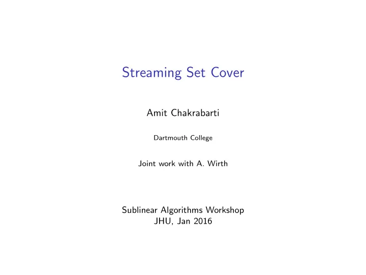 streaming set cover