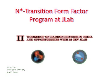 Philip Cole  Idaho State University  July 29, 2010 L 2I 2J N* L  Difficul?es (New Opportuni?es)