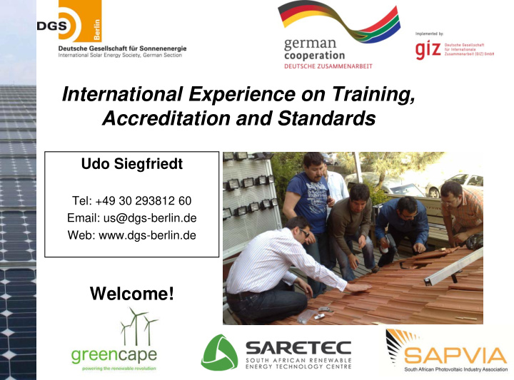 international experience on training accreditation and