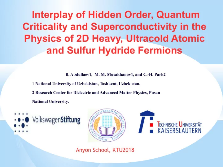 interplay of hidden order quantum criticality and
