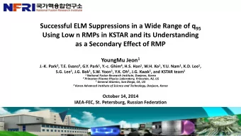 Successful ELM Suppressions in a Wide Range of q 95  Using Low n RMPs in KSTAR and its