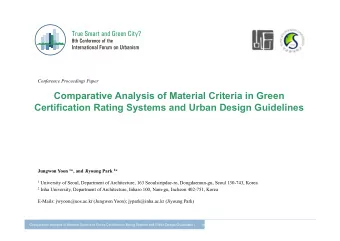 Comparative Analysis of Material Criteria in Green  Certification Rating Systems and Urban Design