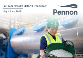 Full Year Results 2018/19 Roadshow  May / June 2019  1  Disclaimer  For the purposes of the