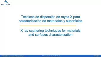 caracterizacin de materiales y superficies  X ray scattering techniques for materials  and
