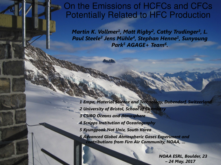 on the emissions of hcfcs and cfcs potentially related to