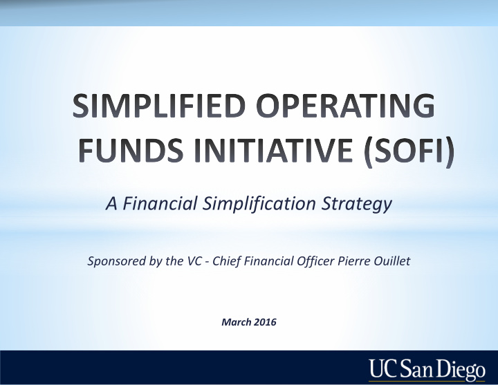 a financial simplification strategy