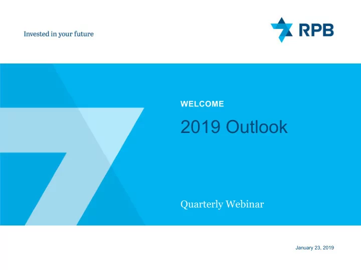 2019 outlook