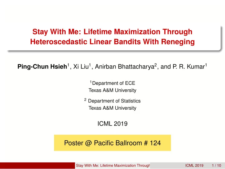 stay with me lifetime maximization through