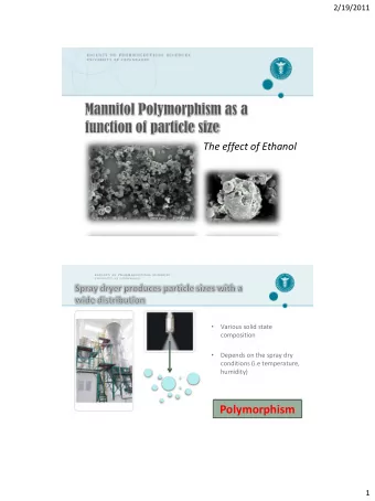 Polymorphism  1  2/19/2011  Aims  Assess if polymorphic change follows the trend linked to  the