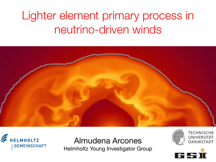 lighter element primary process in neutrino driven winds