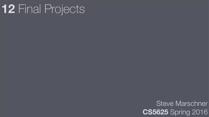 12 final projects