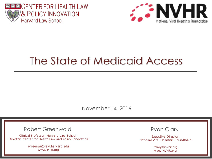 the state of medicaid access
