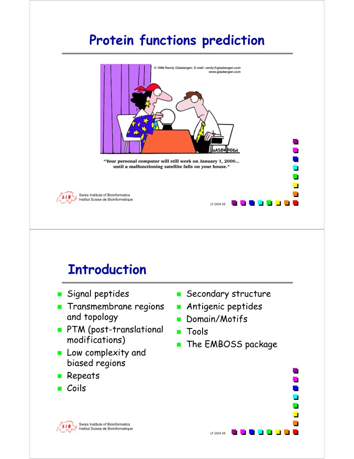 protein functions prediction