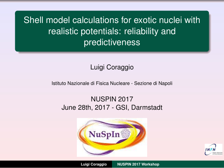 shell model calculations for exotic nuclei with realistic