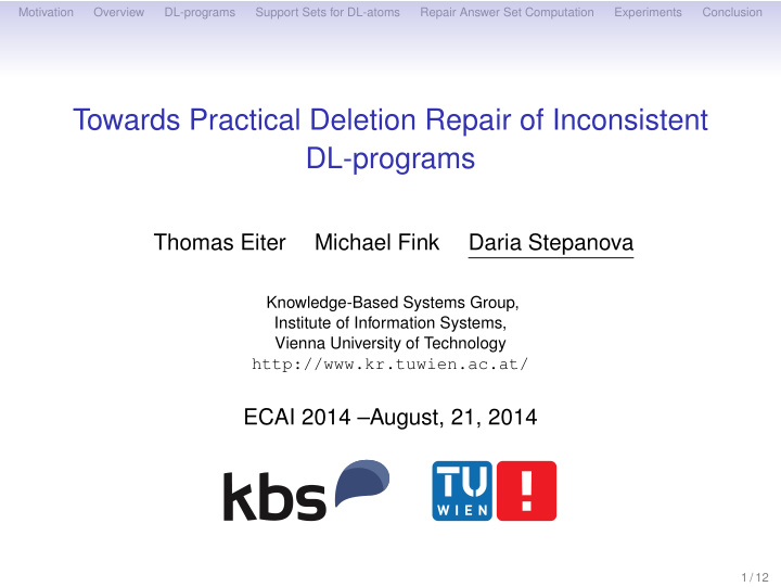 towards practical deletion repair of inconsistent dl