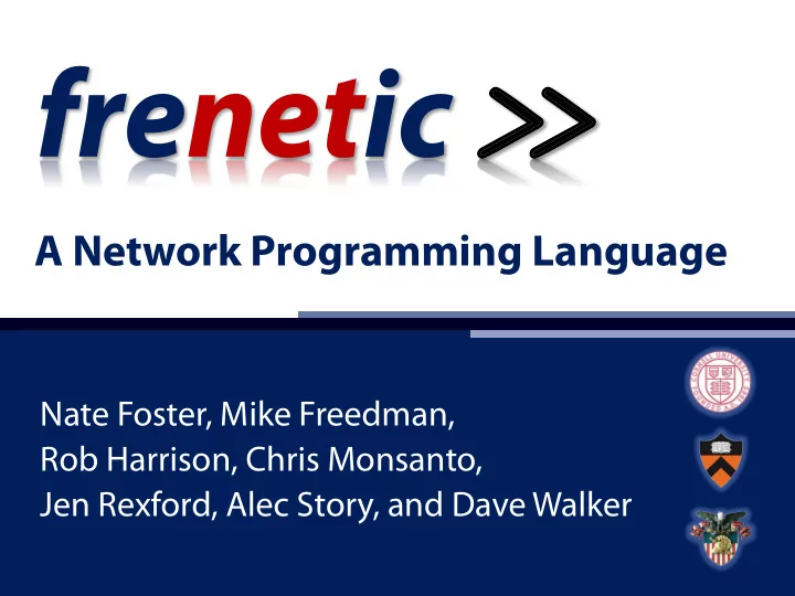 a network programming language
