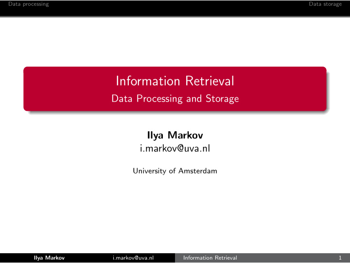 information retrieval