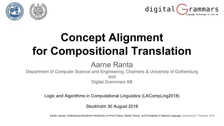 concept alignment for compositional translation