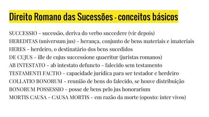 direito romano das sucess es conceitos b sicos