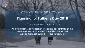 Planning for Fathers Day 2018  2:00  3:30 pm EDT | April 18, 2018  All audio from todays