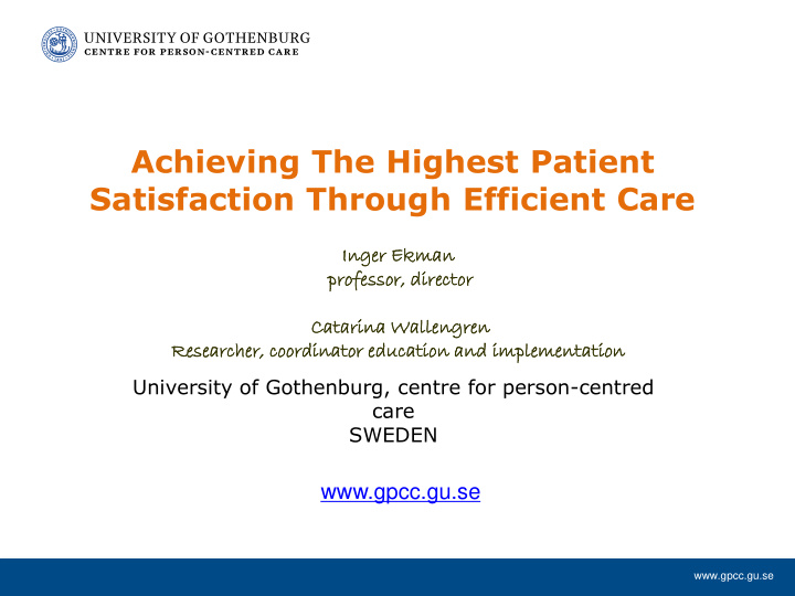 achieving the highest patient