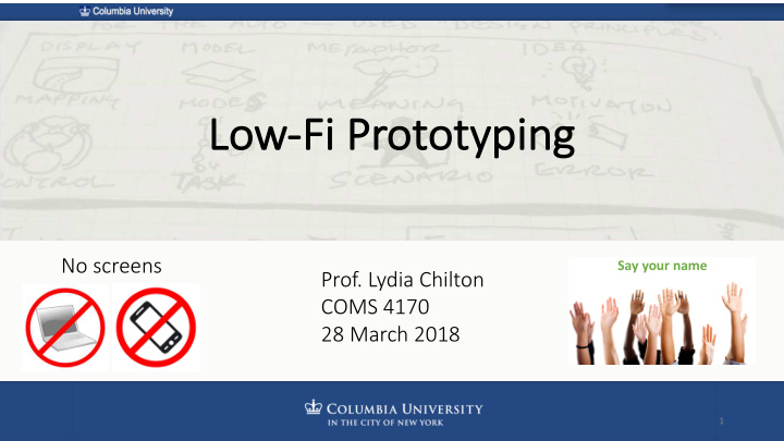 lo low fi fi prototyp typing