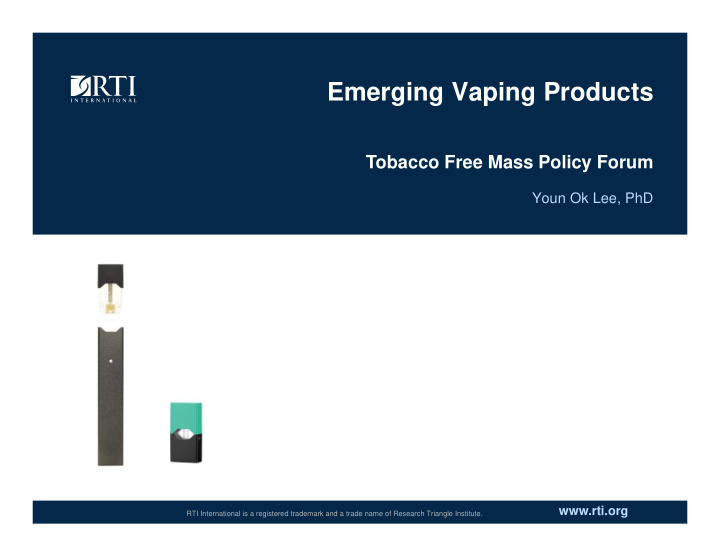 emerging vaping products