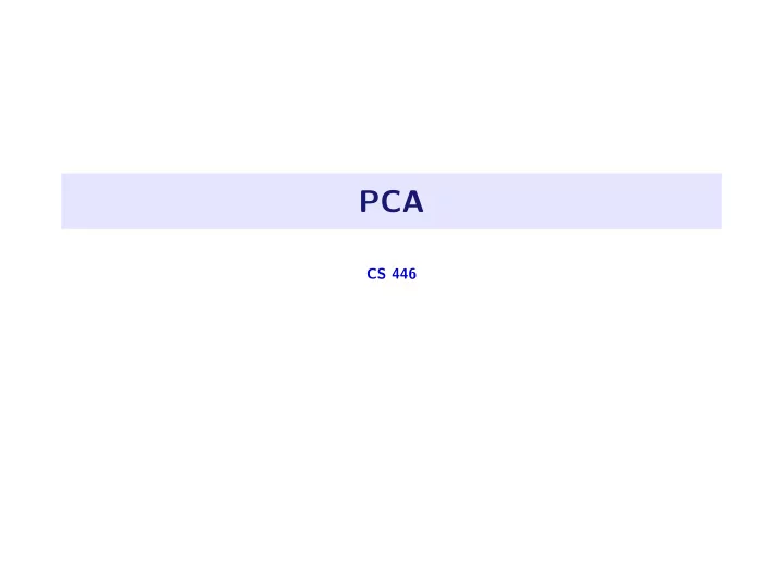 pca