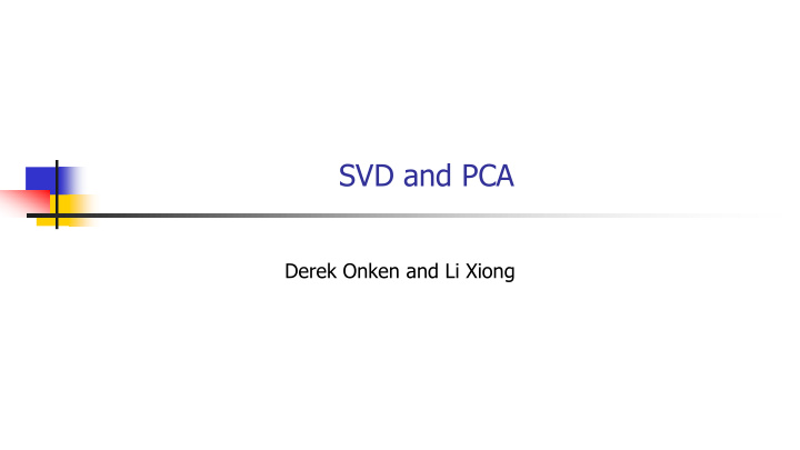 svd and pca