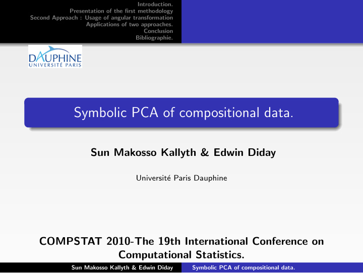 symbolic pca of compositional data