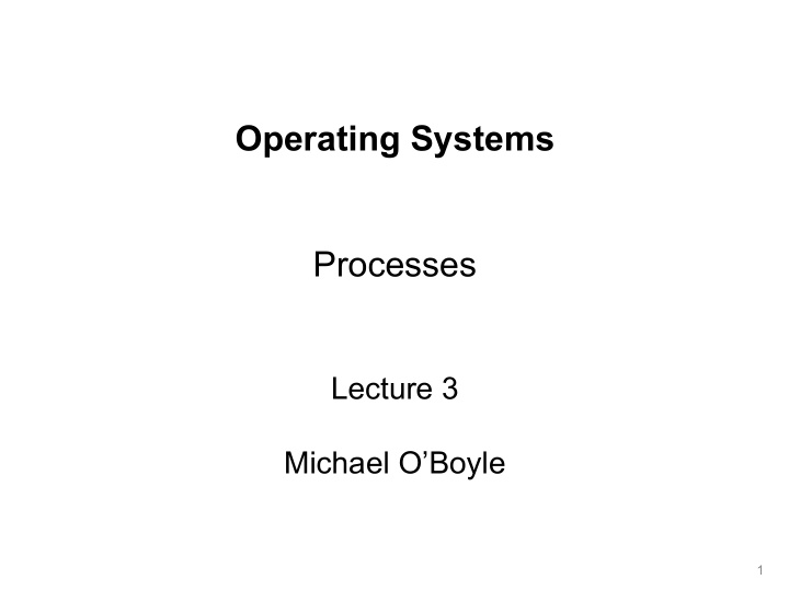 operating systems processes