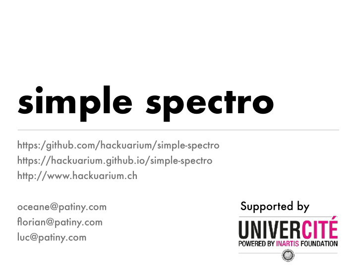 simple spectro