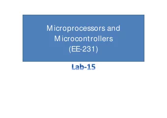 M icroprocessors and  M icrocontrollers  (EE-231)  Objective    Introduction to PCB designing