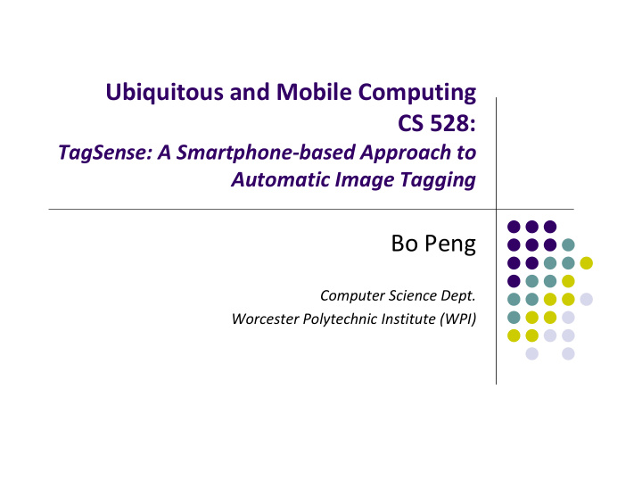 ubiquitous and mobile computing cs 528