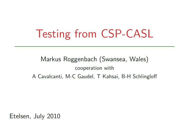 testing from csp casl