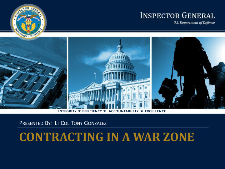 contracting in a war zone c ontracting in a w ar z one