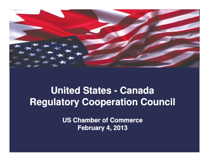united states canada united states canada regulatory