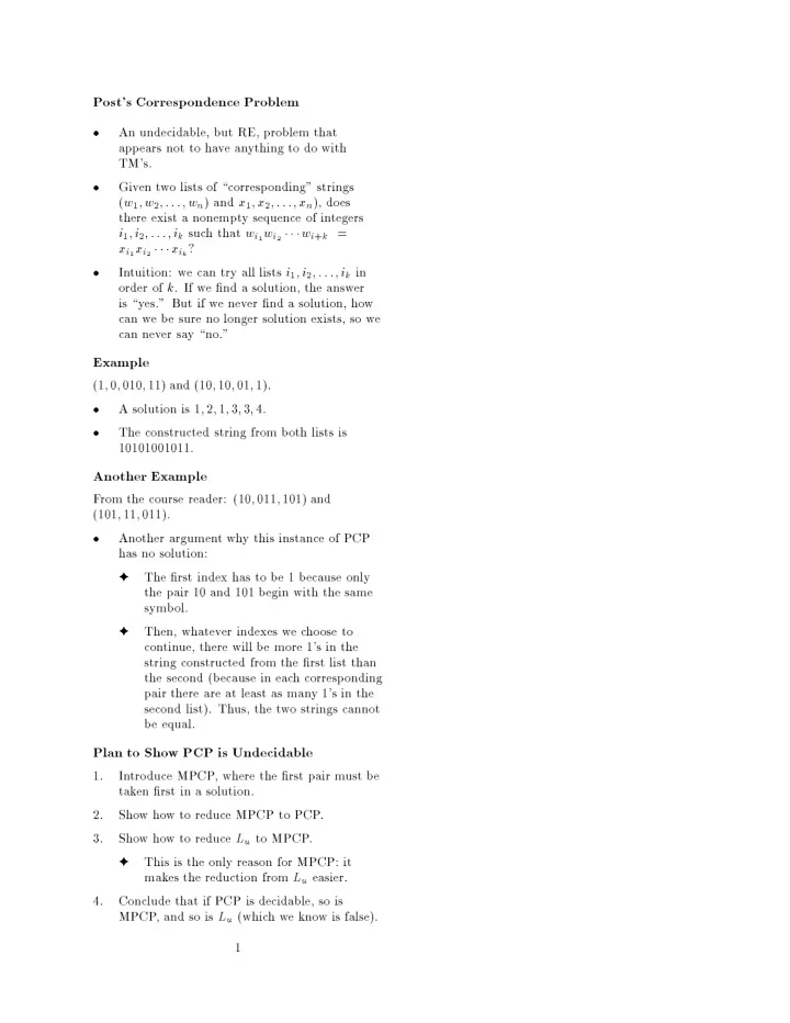 the rst index has to b e 1 b ecause only the pair 10 and