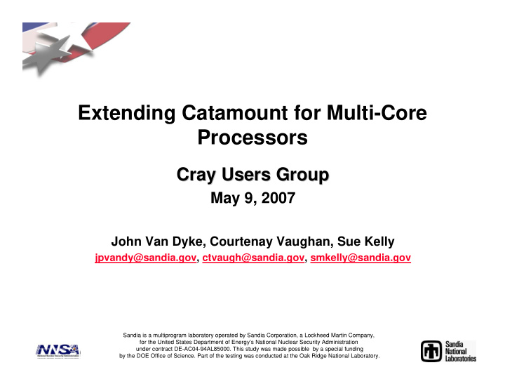 extending catamount for multi core processors